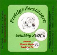 Maasland Brouwerij, Prettige Feestdagen Gelukkig 2001