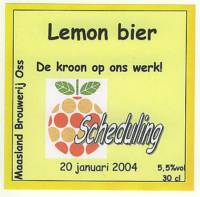 Maasland Brouwerij, Scheduling Lemon Bier