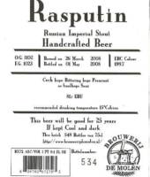 Brouwerij De Molen, Rasputin Russian Imperial Stout