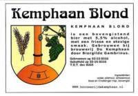 Stadsbrouwerij De Kemphaan BV, Kemphaan Blond