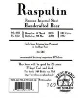 Brouwerij De Molen, Rasputin Russian Imperial Stout