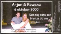 Bierbrouwerij de 3 Horne, Arjan & Rowena 6 oktober 2000