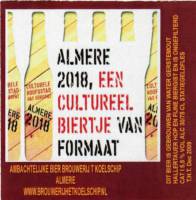 Bierbrouwerij 't Koelschip, Almere 2018 een cultureel biertje van formaat