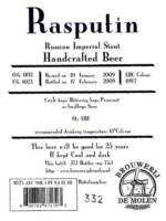 Brouwerij De Molen, Rasputin Russian Imperial Stout