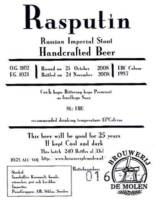Brouwerij De Molen, Rasputin Russian Imperial Stout
