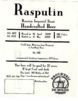 Brouwerij De Molen, Rasputin Russian Imperial Stout