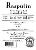 Brouwerij De Molen, Rasputin Russian Imperial Stout