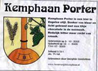 Stadsbrouwerij De Kemphaan BV, Kemphaan Porter