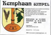 Stadsbrouwerij De Kemphaan BV, Kemphaan Simpel