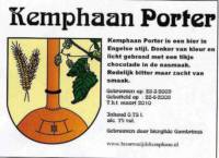 Stadsbrouwerij De Kemphaan BV, Kemphaan Porter