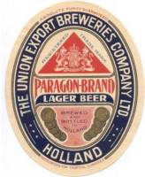 Van Vollenhoven's Bierbrouwerij, Paragon-Brand Lager Beer