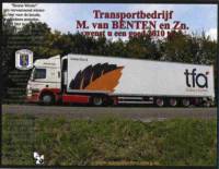 Scone Bierbrouwerij, Transportbedrijf M. van Benten & Zn wenst u een goed 2010 toe!