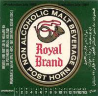 Oranjeboom Bierbrouwerij, Royal Brand Posthorn Non Alc. Malt Beverage