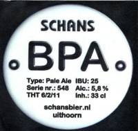 Bierbrouwerij De Schans, BPA