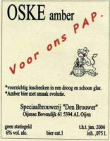 Bierbrouwerij Oijen, Oske Amber Voor Ons Pap
