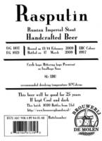 Brouwerij De Molen, Rasputin Russian Imperial Stout