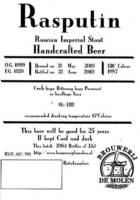 Brouwerij De Molen, Rasputin Russian Imperial Stout