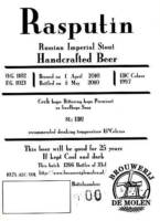 Brouwerij De Molen, Rasputin Russian Imperial Stout