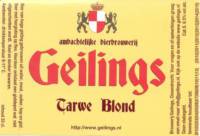 Brouwerij Geilings, Geilings Tarwe Blond