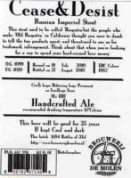 Brouwerij De Molen, Cease & Desist