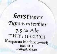 Bierbrouwerij Kasparus, Kerstvers