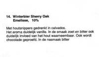 Brouwerij Emelisse, Winterbier Sherry Oak 10%