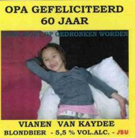 Jantje's Bieren Uden, Opa Gefeliciteerd 60 jaar