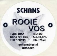 Bierbrouwerij De Schans, Rooie Vos