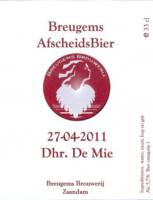 Breugems Brouwerij, Afscheidsbier