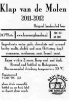 Brouwerij De Molen, Klap van de Molen 2011-2012