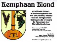 Stadsbrouwerij Almere, Kemphaan Blond