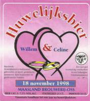 Maasland Brouwerij, Huwelijksbier Willem & Celine