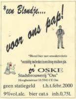 Bierbrouwerij Oijen, tr'Oske Een Blondje.... Voor Ons Pap!