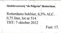 Stadsbrouwerij De Pelgrim, Rotterdams Bokbier