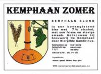 Stadsbrouwerij De Kemphaan BV, Kemphaan Zomer