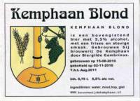 Stadsbrouwerij De Kemphaan BV, Kemphaan Blond
