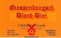 Bierbrouwerij 't Kuipertje, Crien en Claar Giessenburgsch Blond Bier