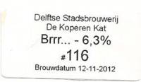 Delftse Stadsbrouwerij De Koperen Kat, Brrr...