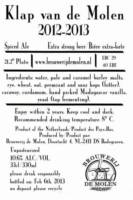 Brouwerij De Molen, Klap van de Molen 2012-2013