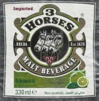 United Dutch Breweries, 3 Horses Malt Beverage Lemon