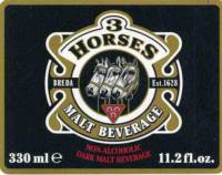 United Dutch Breweries, 3 Horses Malt Beverage Dark Malt