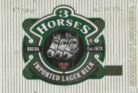 United Dutch Breweries, 3 Horses Imported Lager Beer