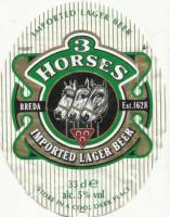 United Dutch Breweries, 3 Horses Imported Lager Beer