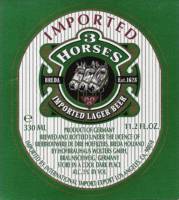 United Dutch Breweries, 3 Horses Imported Lager Beer