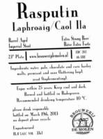 Brouwerij De Molen, Rasputin Laphroaig/Caol Ila