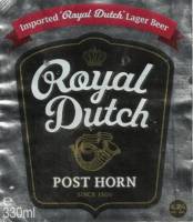 United Dutch Breweries, Royal Dutch Posthorn Imported Lager Beer 