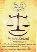Berghoeve Brouwerij, Tevreden Oordeel Orange Pale Ale