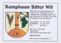 Stadsbrouwerij De Kemphaan BV, Kemphaan Bitter Wit