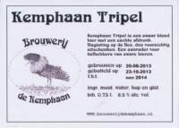 Stadsbrouwerij De Kemphaan BV, Kemphaan Tripel