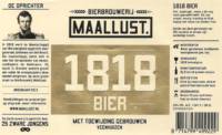 Bierbrouwerij Maallust, 1818